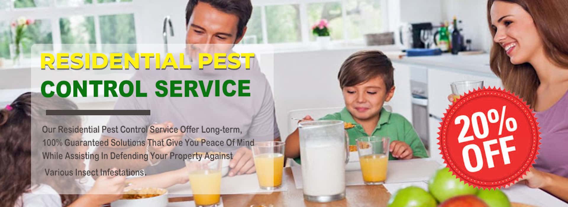 residential pest control service banner